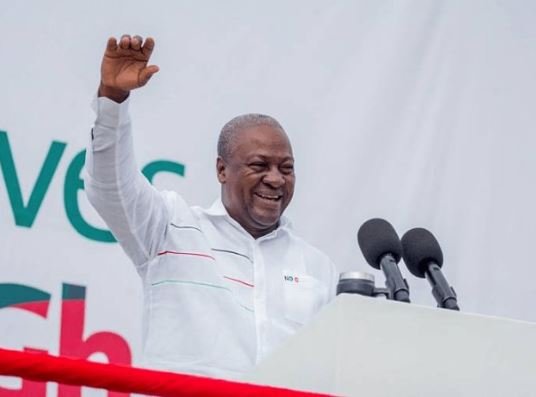 Mahama wins by 95% in provisional results