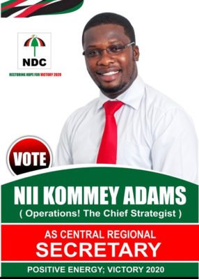 Kommey Adams steps down from Central Region NDC Secretary race