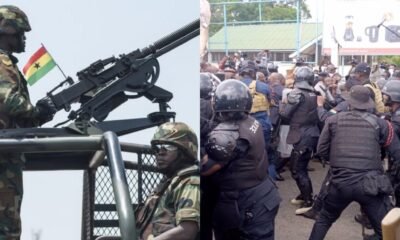 Videos: Government Sends Armed Police To Prevent NDC MPs From Petitioning The EC Office