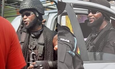 Identity Of The Bearded Police With Earring Finally Revealed, Shows He's The Brother Of An NPP MP