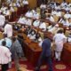 Video: Chaos as NDC MPs storm Parliament to occupy ‘Majority side’