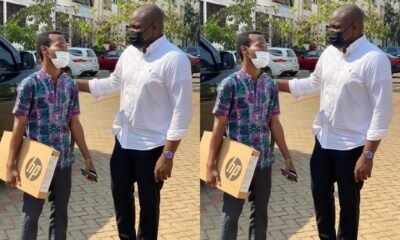 John Dumelo Fulfills Promise Even After Losing Election, Donates Another New Laptop To A Medical Student