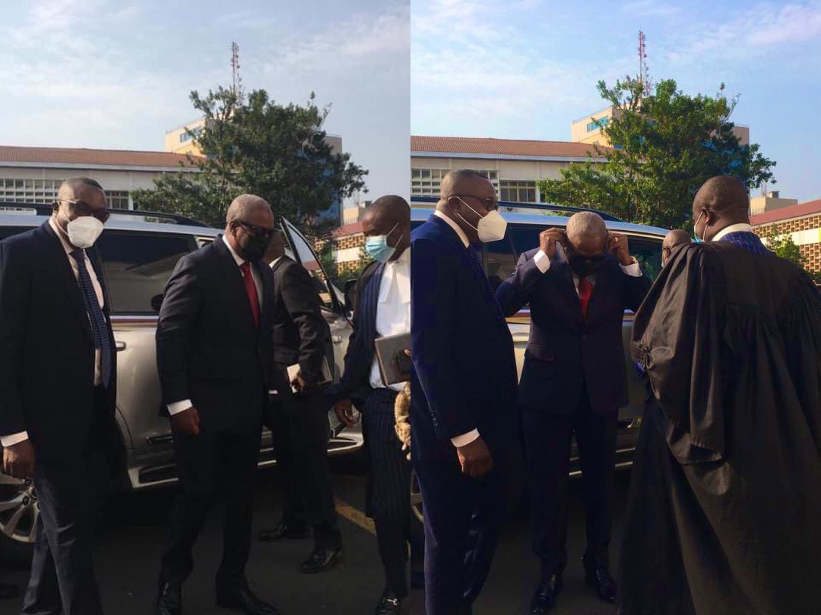 John Mahama and His Lawyers Arrive at the Supreme Court for the 2020 Election Petition Hearing
