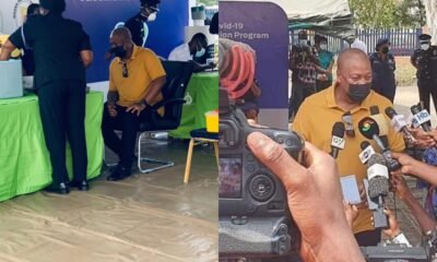 Video: John Mahama and Lordina Take Coronavirus Vaccine At Police Hospital