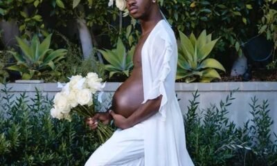 Social media on fire as male rapper shows off pregnancy [Photos+Video]