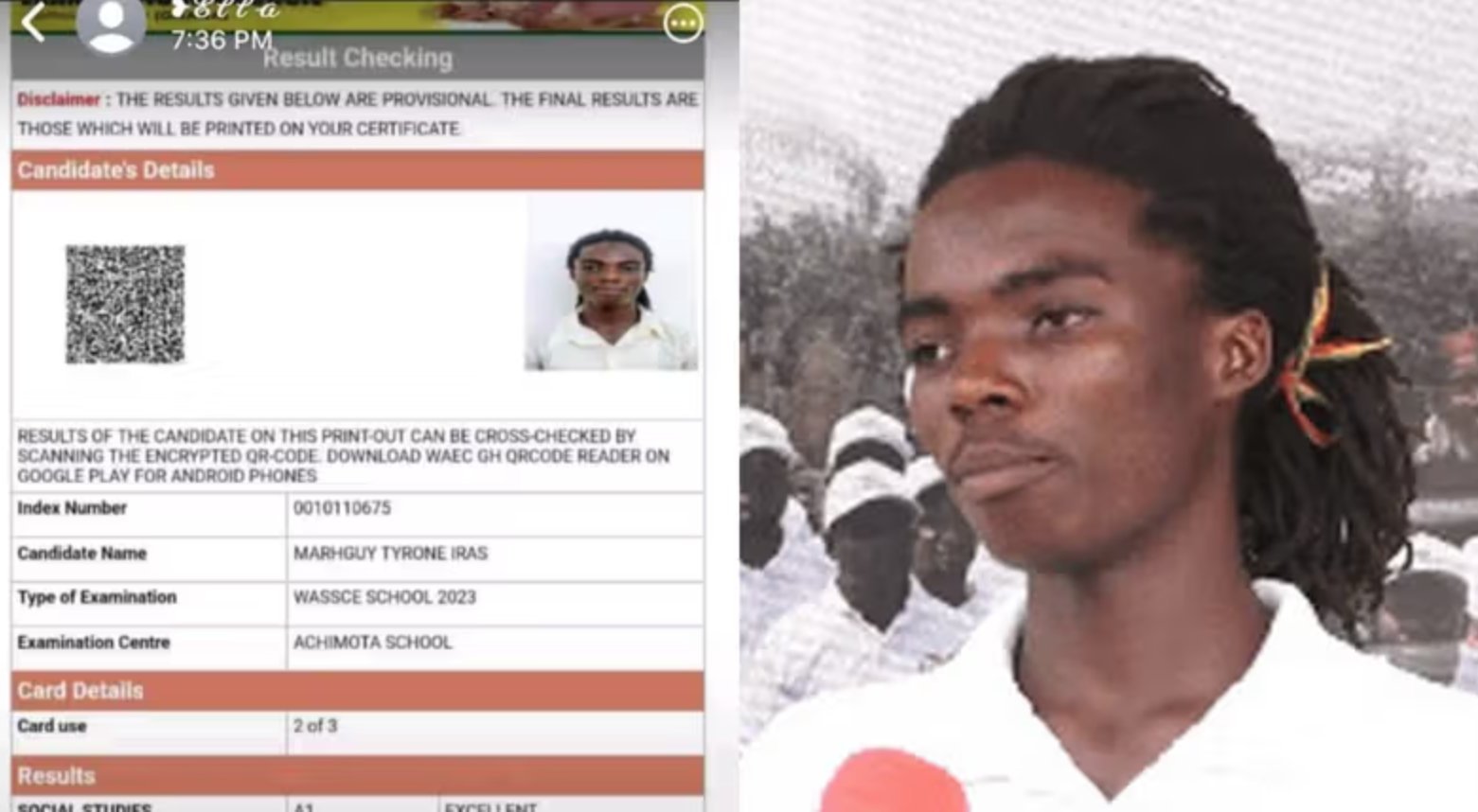 Achimota School Rastafarian Excels with 8 As in WASSCE